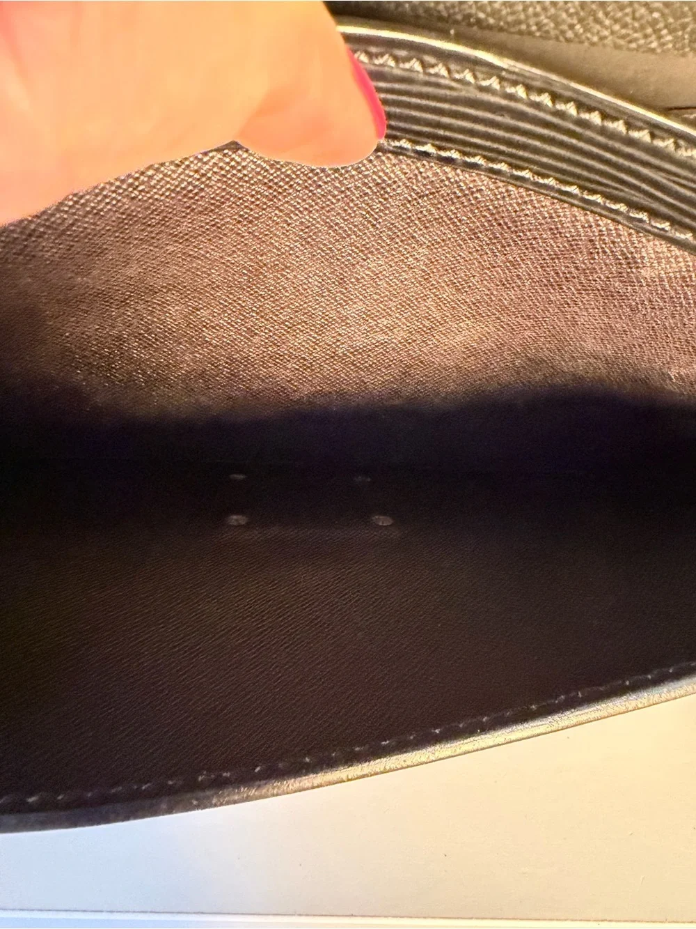 Louis Vuitton Black Epi Leather Clutch with Gold Chain